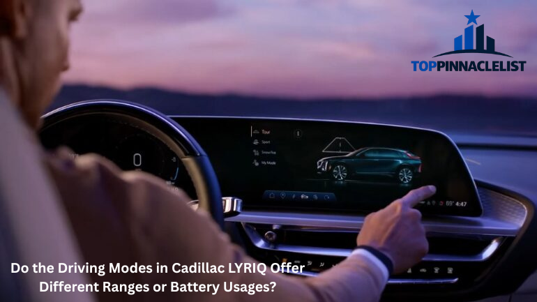 do the driving modes in cadillac lyriq offer different ranges or battery usages?